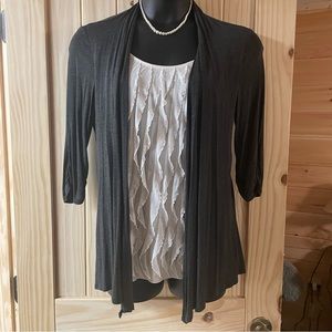 Women’s Blouse with attached jacket Size L